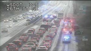 Traffic being diverted off northbound I-5 for significant incident in Everett