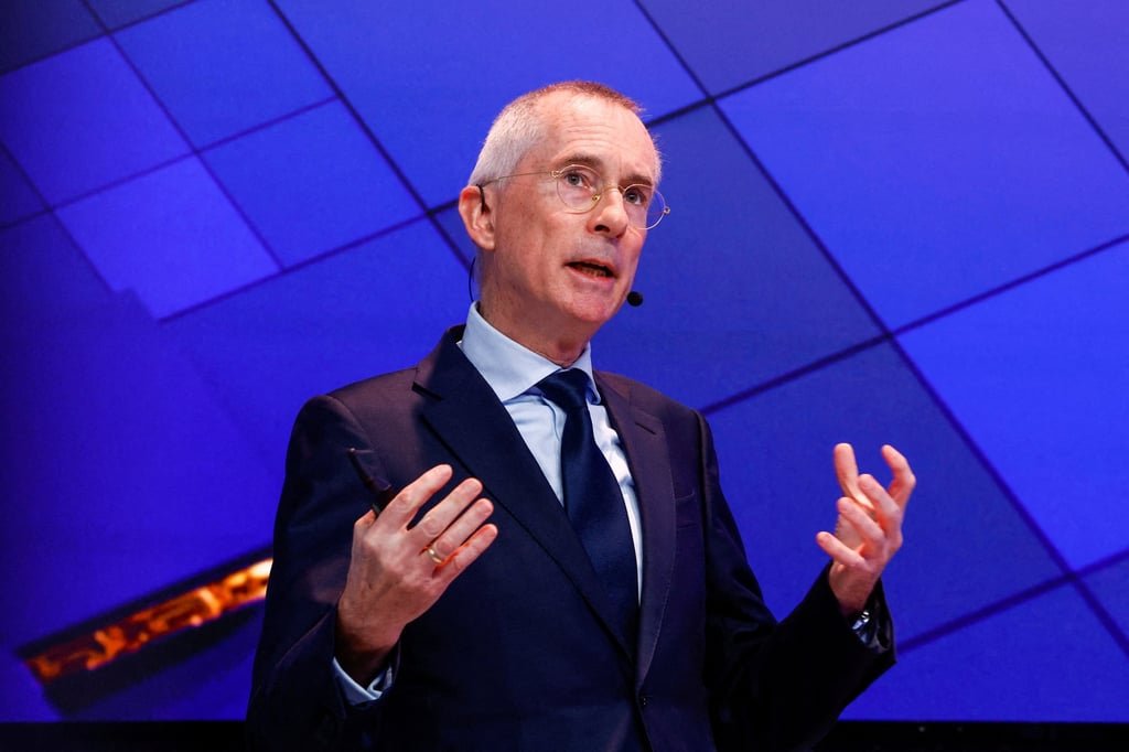 Roger Dassen, CFO of ASML, speaks at the announcement of fourth quarter results in Veldhoven, Netherlands, January 29 2025. Photo: Reuters