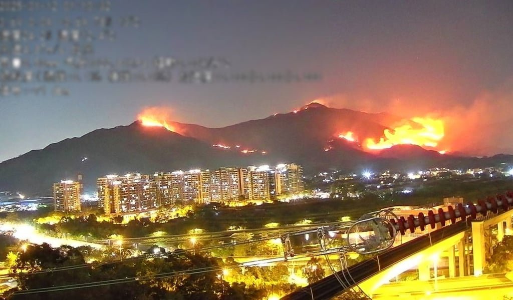 CLP Power’s engineers monitored the development of the Kai Kung Leng hill fire in real-time. Photo: Handout