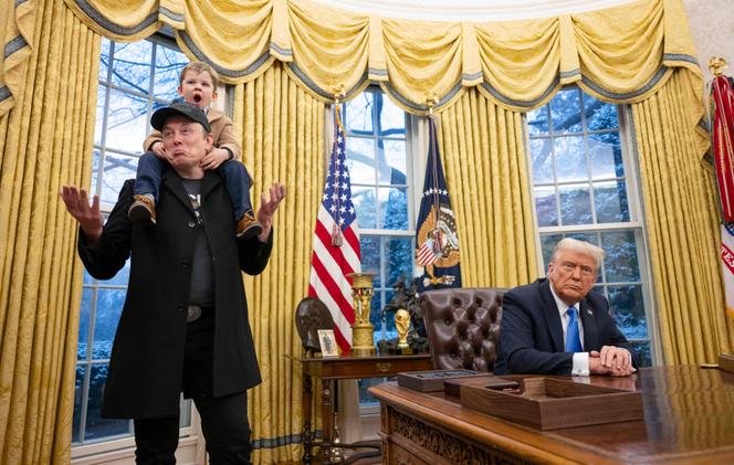 SpaceX and Tesla boss Elon Musk and US president Donald Trump in the White House Oval Office, February 11, 2025.