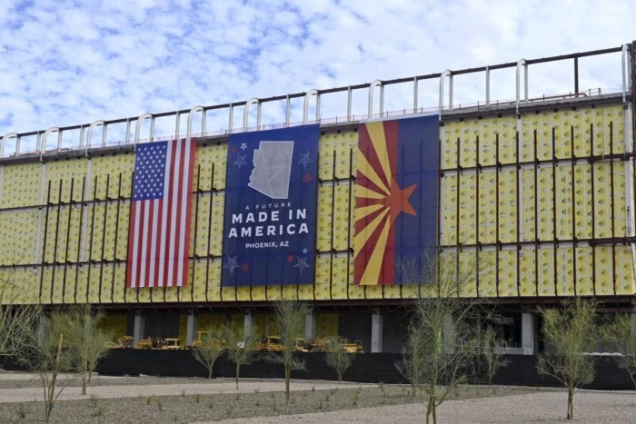 Taiwan Semiconductor Manufacturing Company’s chipmaking complex under construction in Phoenix, Arizona