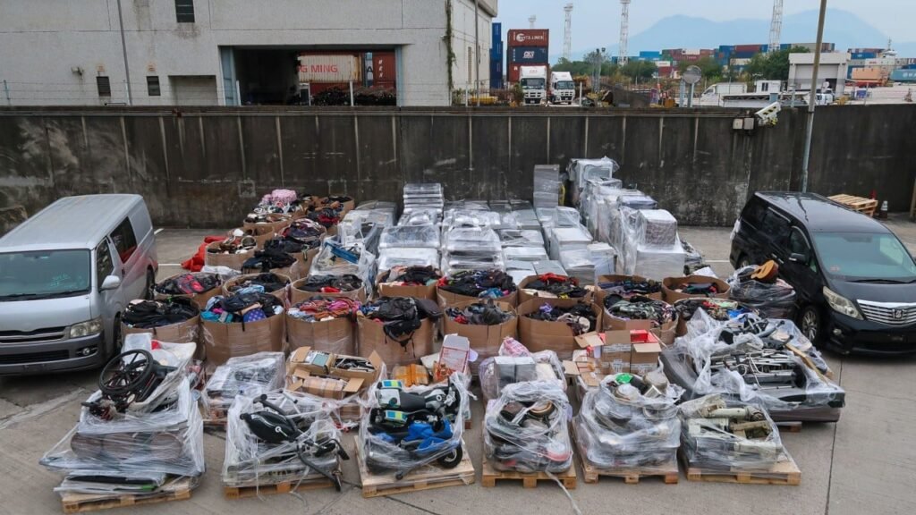 Hong Kong customs seizes HK$10 million of contraband goods bound for Singapore