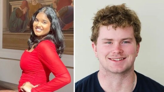 Everything Joshua Riibe (R) said about Sudiksha Konanki's (L) final moments on the beach (@avaaz_official/TikTok, Southeast technical college)