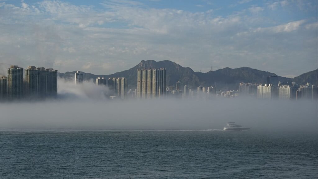 Humidity takes visibility under 3km as Hong Kong braces for cold snap