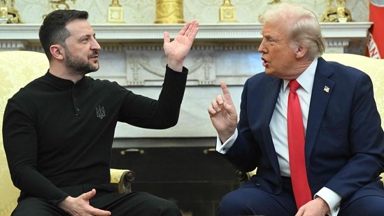 US President Donald Trump suspended military aid to Ukraine on March 3 after a spat between him and President Zelensky on Friday in White House (File)(AFP)