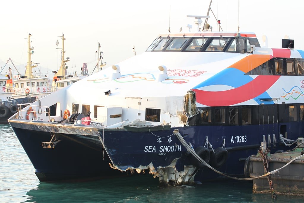 Witnesses also recalled how the Sea Smooth’s crewmen appeared “shocked and nervous” after the accident. Photo: SCMP