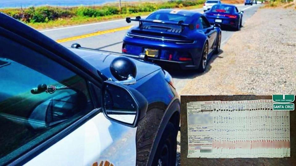 California Police Hit Speeding Porsches With 34 Tickets In One Stop