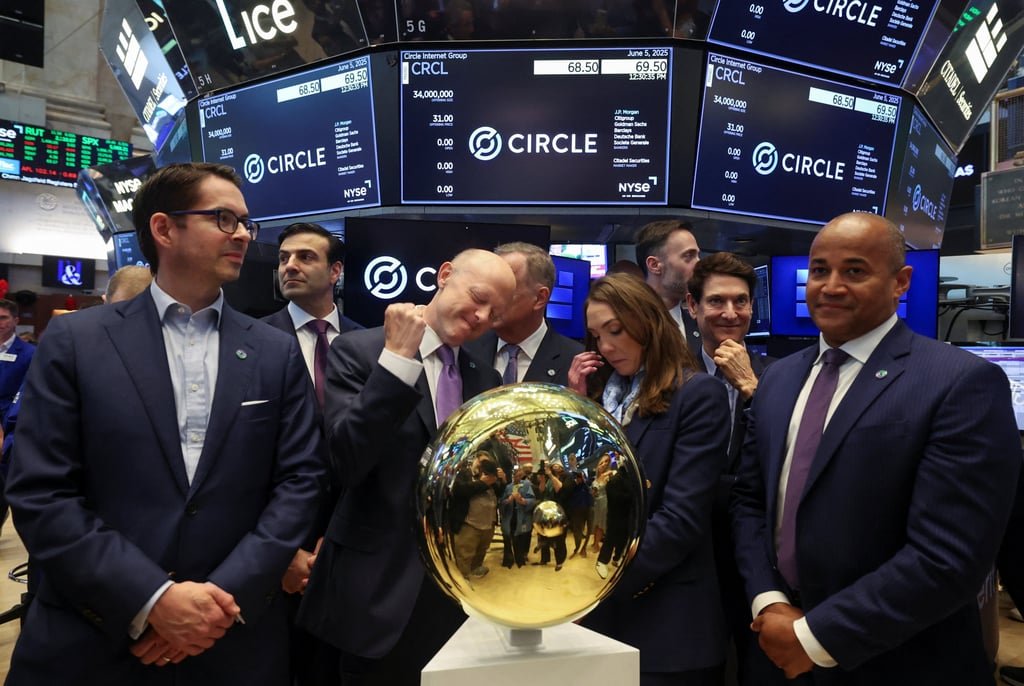 Circle, issuer of the world’s second-largest stablecoin by trading volume, went public on the New York Stock Exchange on June 5. Photo: Reuters