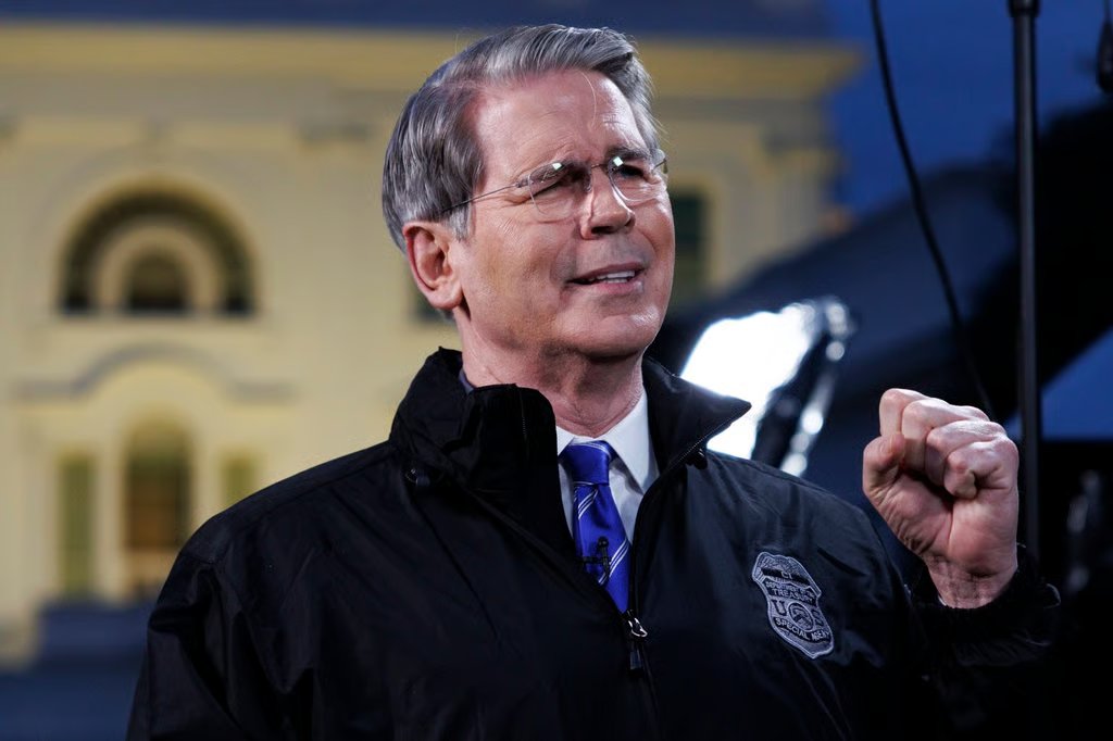 US Treasury Secretary Scott Bessent during an interview outside the West Wing of the White House last week in Washington. Photo: EPA