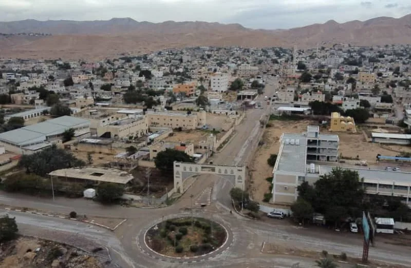 A picture taken with a drone shows Aqabat Jabr refugee camp in Jericho, in the West Bank, January 18, 2021. (credit: AMMAR AWAD/REUTERS)