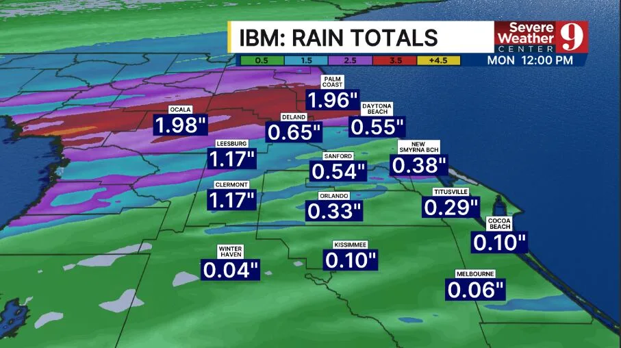 Rainy Sunday ahead as cold front settles over Central Florida