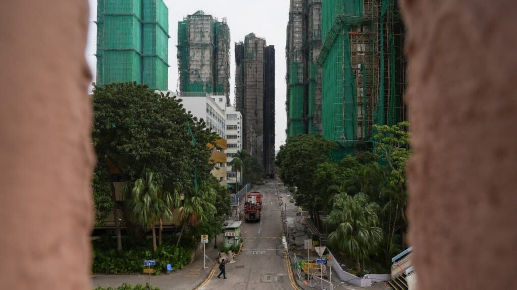 Hong Kong blaze may have started on scaffolding between first and second floor