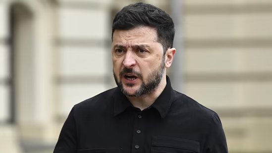 President of Ukraine Volodymyr Zelensky speaks to press before his meeting with President of Cyprus in Kyiv on December 4, 2025, amid the Russian invasion of Ukraine. (AFP)