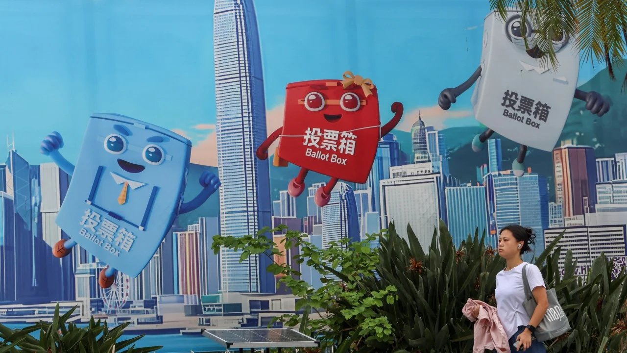 Hong Kong police arrest man for allegedly vandalising Legco election posters