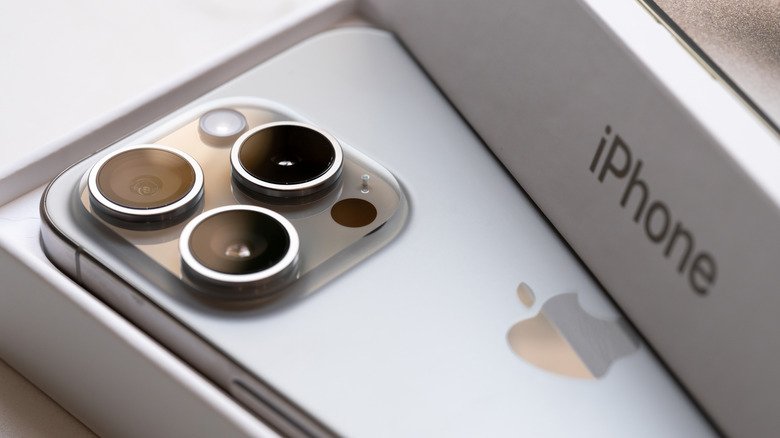 LiDAR on iPhone next to camera lenses