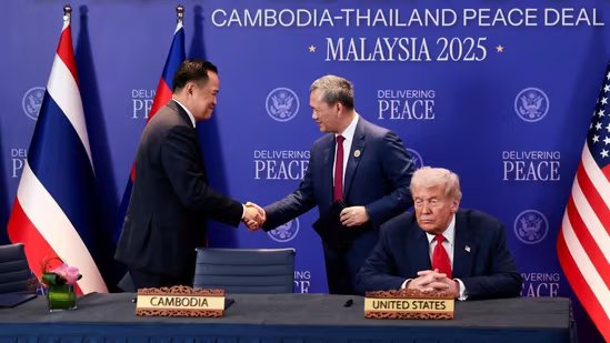 Thai Prime Minister Anutin Charnvirakul and Cambodian Prime Minister Hun Manet signed a peace accord at a ceremony with President Trump in Kuala Lumpur in October.