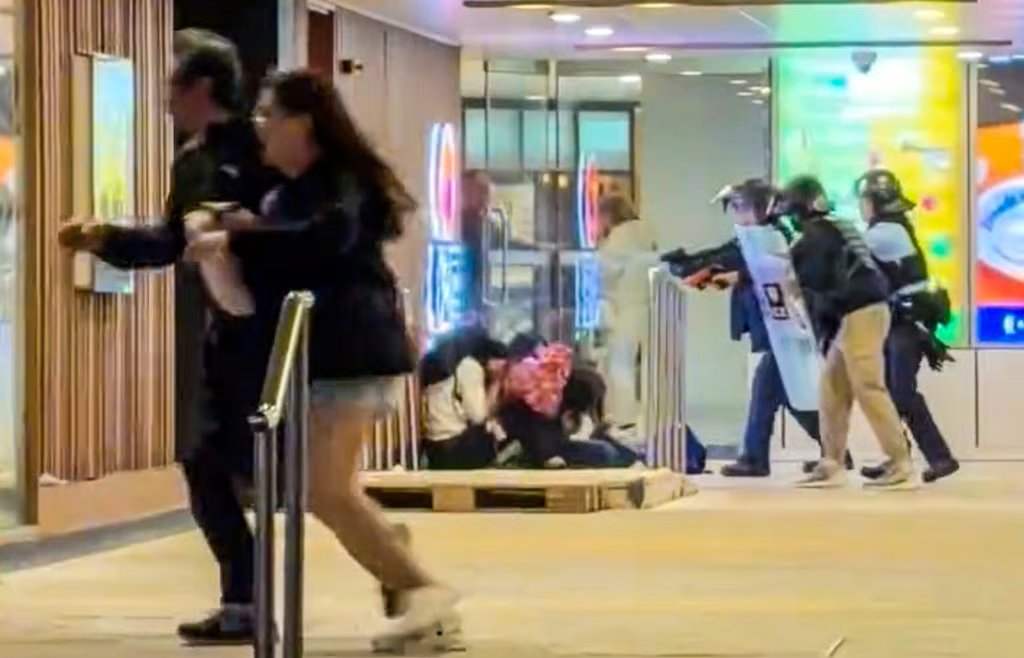 Police opened fire after the man brandished the cleaver. Photo: Handout