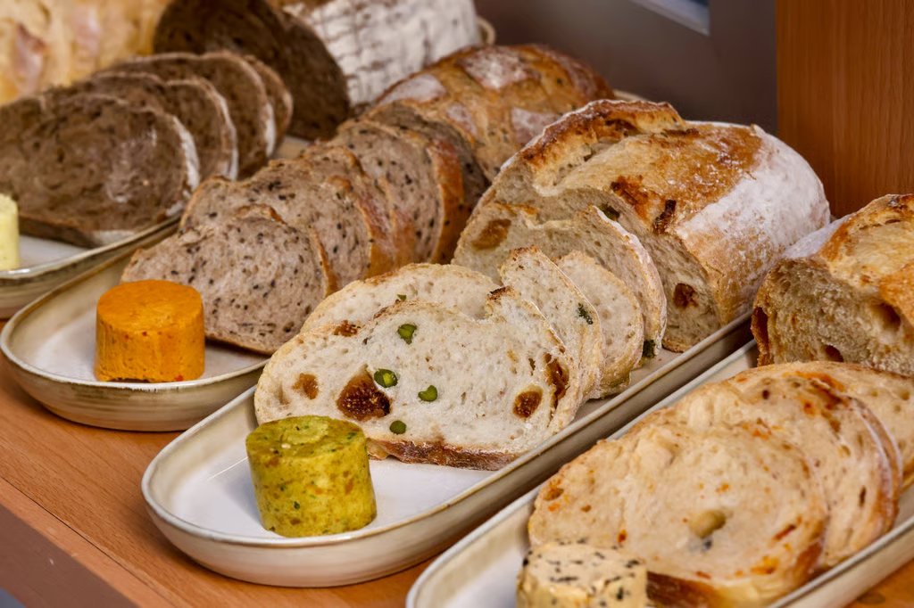 Sourdough loaves are displayed at Social Goods in Central. Photo: Jonathan Wong