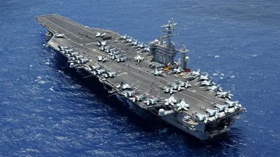The aircraft carrier USS Dwight D. Eisenhower (CVN 69) near it's homeport at Norfolk, Virginia. (Representational image) (AFP)