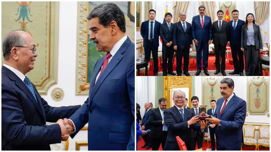 Venezuelan President Nicolas Maduro received Qiu Xiaoqi, special envoy of Chinese President Xi Jinping for Latin America and the Caribbean ahead of the US' military action. (Telegram/Nicolas Maduro)
