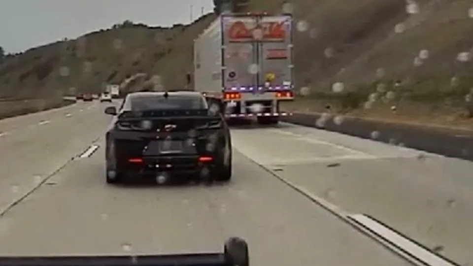 Black Camaro outrun California Highway Patrol.