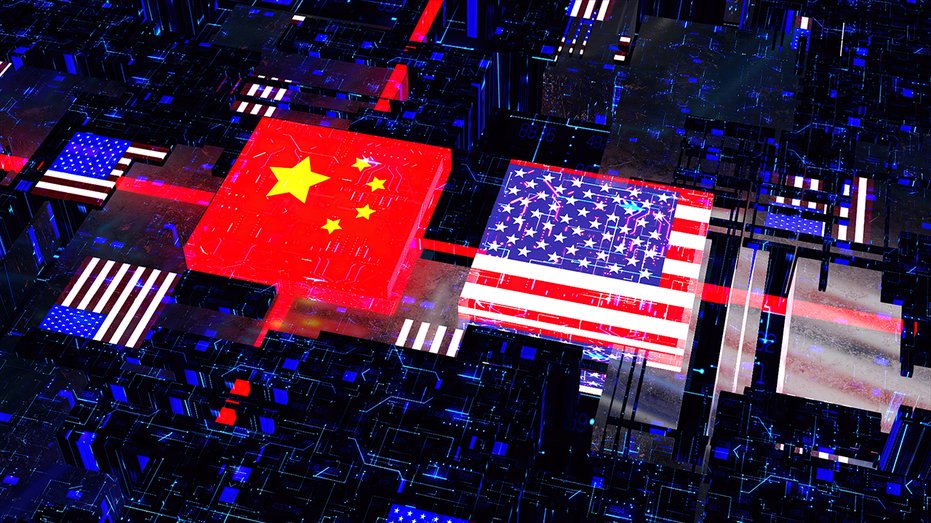 China and USA AI flag chips