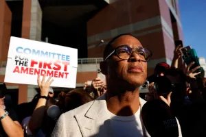 Don Lemon outside of downtown Los Angeles federal court on January 30, 2026