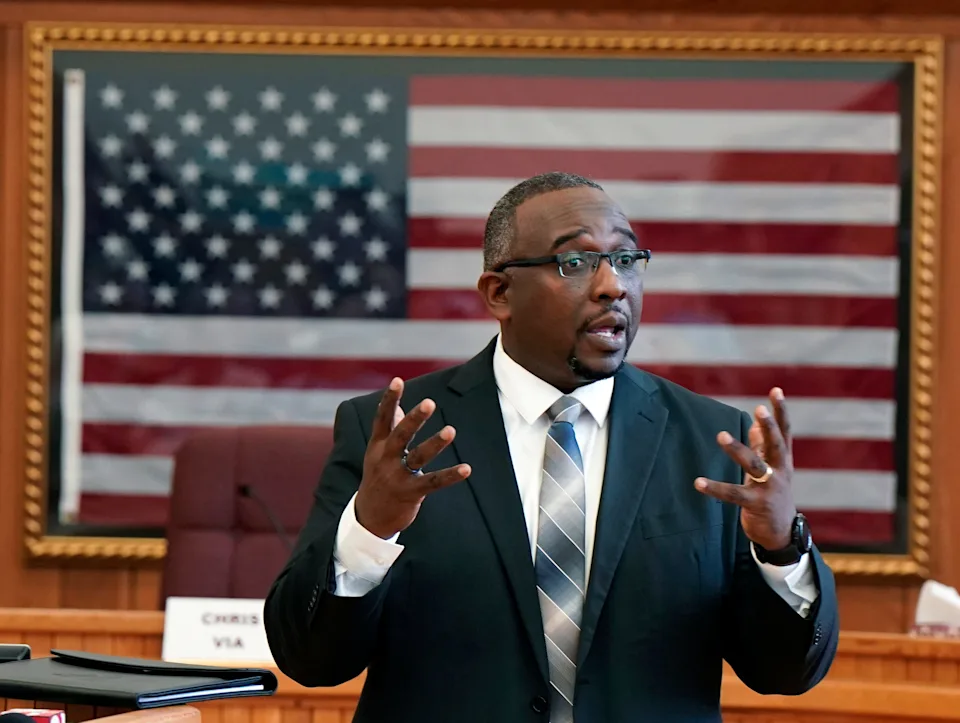Holly Hill Police Chief Byron K. Williams at a meet and greet at the city's commission chambers in 2024.