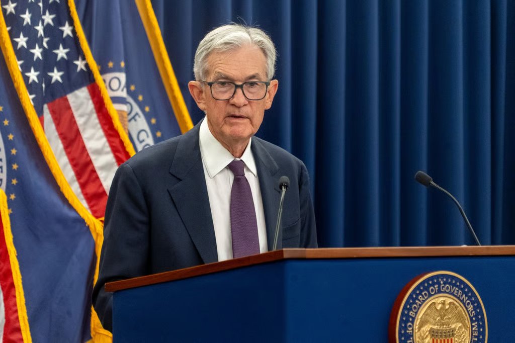 Federal Reserve chair Jerome Powell attends a press conference in Washington on Wednesday. Photo: Xinhua