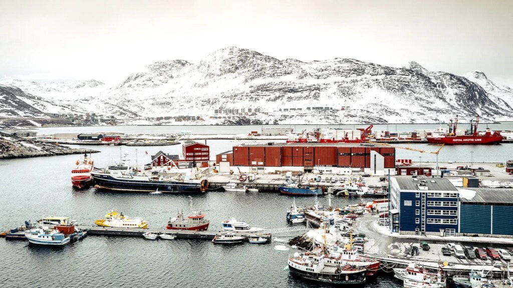 Greenland's landscape and fishing boats