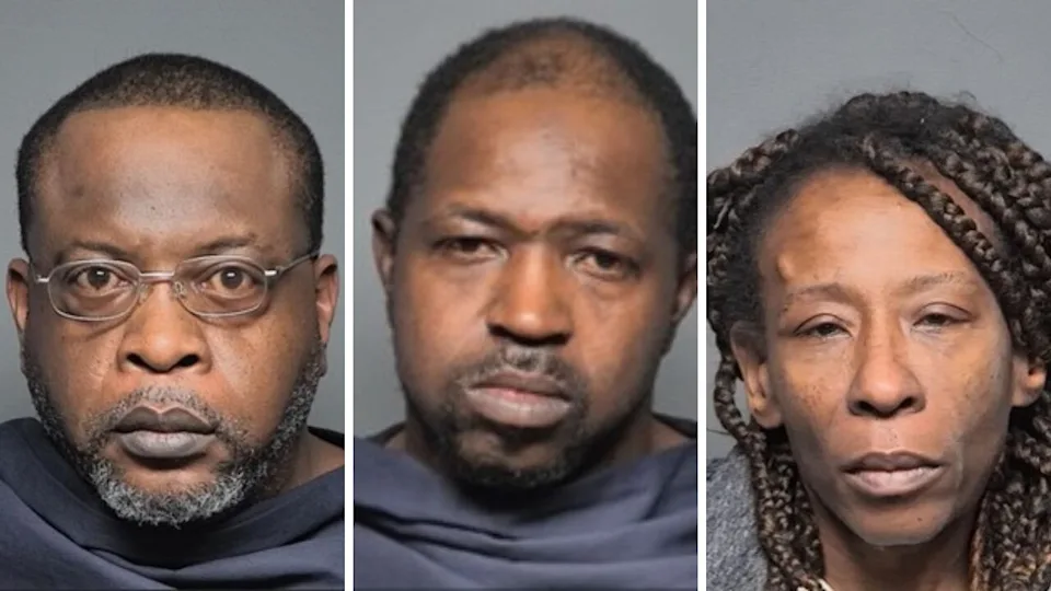 From left: James Strong, Anthony and Ruby Waters