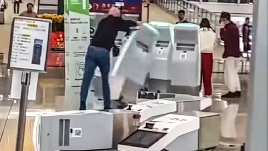 Hong Kong court grants bail to British man filmed wrecking airport kiosks
