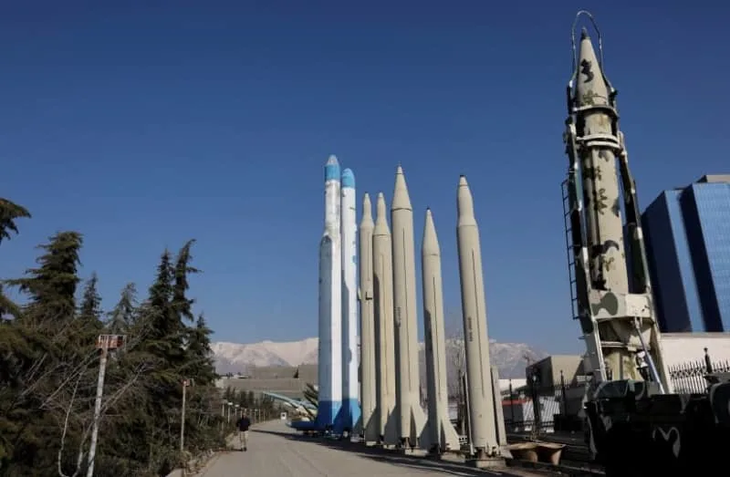 Iranian missiles are displayed in a park in Tehran, Iran, January 31, 2026 (credit: MAJID ASGARIPOUR/WANA (WEST ASIA NEWS AGENCY) VIA REUTERS)