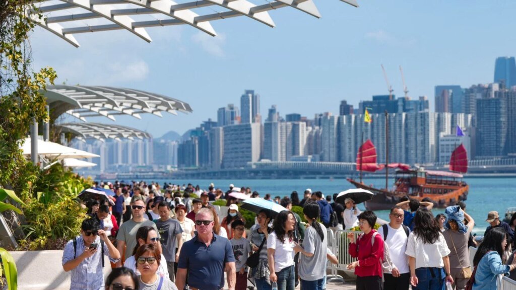 Hong Kong marks start of Lunar New Year with surge of visitors
