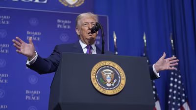 US President Donald Trump has raised the reciprocal tariffs to 15 per cent on Saturday. (AP)