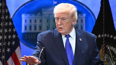 US President Donald Trump speaks during a press conference in the Brady Press Briefing Room of the White House (AFP)