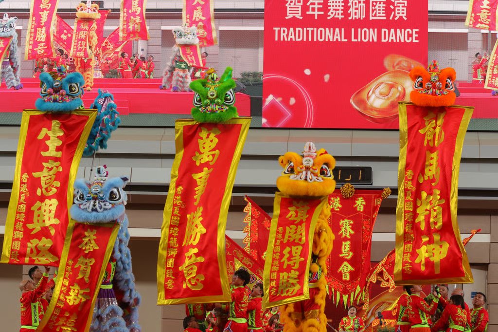 Lion dancers perform at the Chinese New Year Variety Show at Sha Tin Racecourse last year. Photo: Kenneth Chan