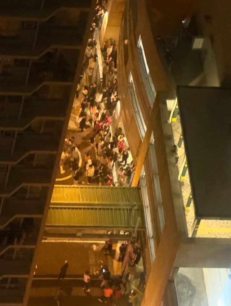 Hundreds have been evacuated after white smoke billowed from a flat at a Hong Kong public housing estate. Photo: Handout