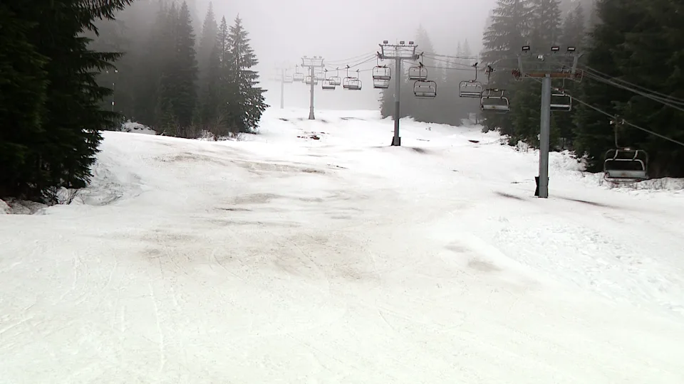 <div>Skiers at Snoqualmie Pass say conditions feel more like spring, with thin coverage and fewer visitors on Feb. 5, 2014.</div><strong>(FOX 13 Seattle)</strong>
