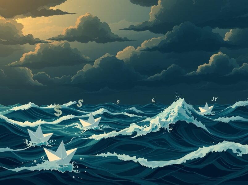 Forex volatility analysis showing impact of US tariffs and geopolitical tensions on currency markets