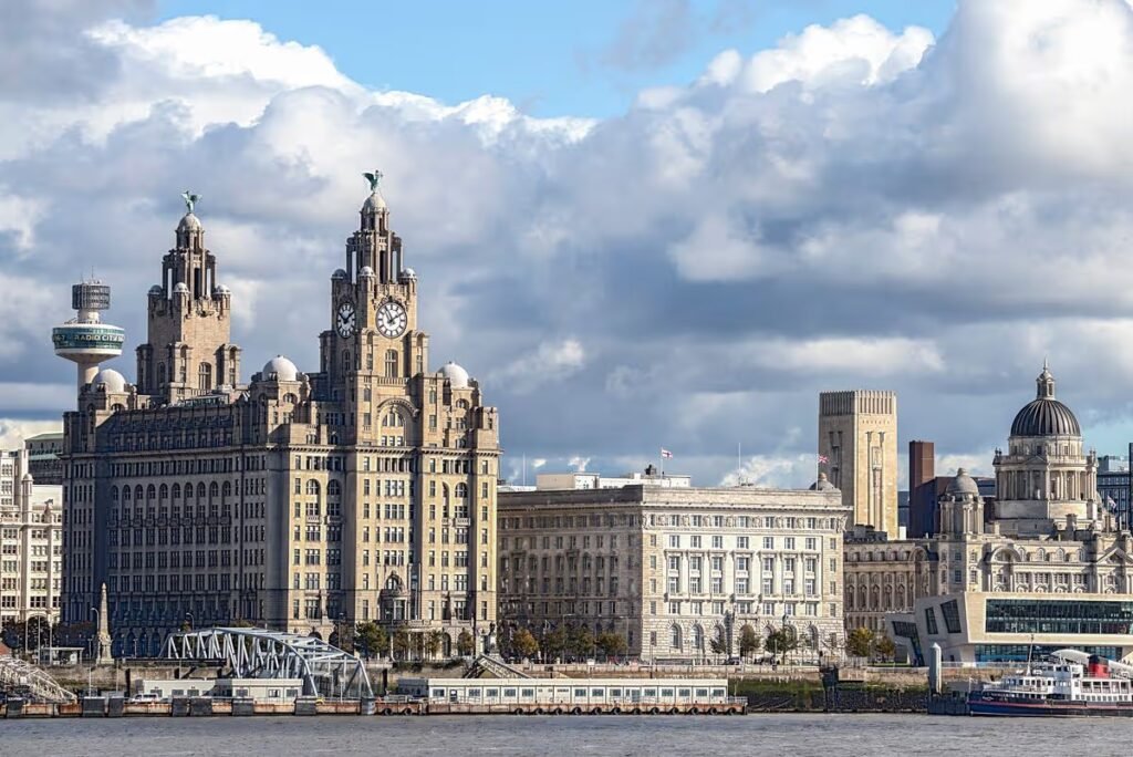 View of Liverpool city centre's skyline