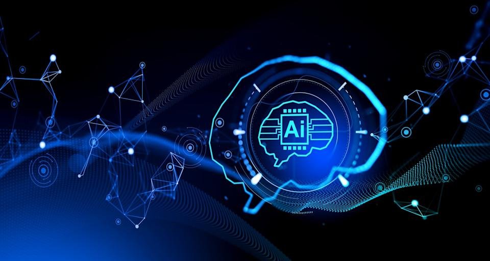 Artist rendering of AI in brain.