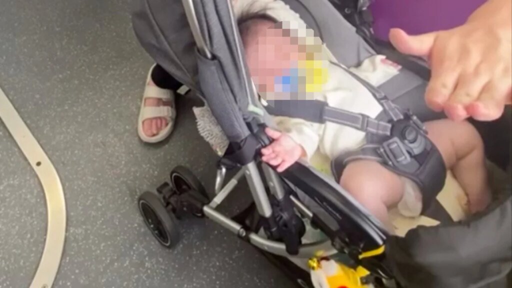 Hong Kong police alerted after man seen repeatedly hitting baby’s foot in train