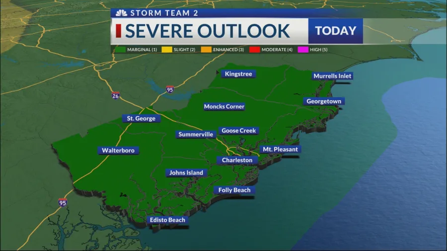 Thunderstorms on Sunday; severe storms, isolated tornadoes possible Monday