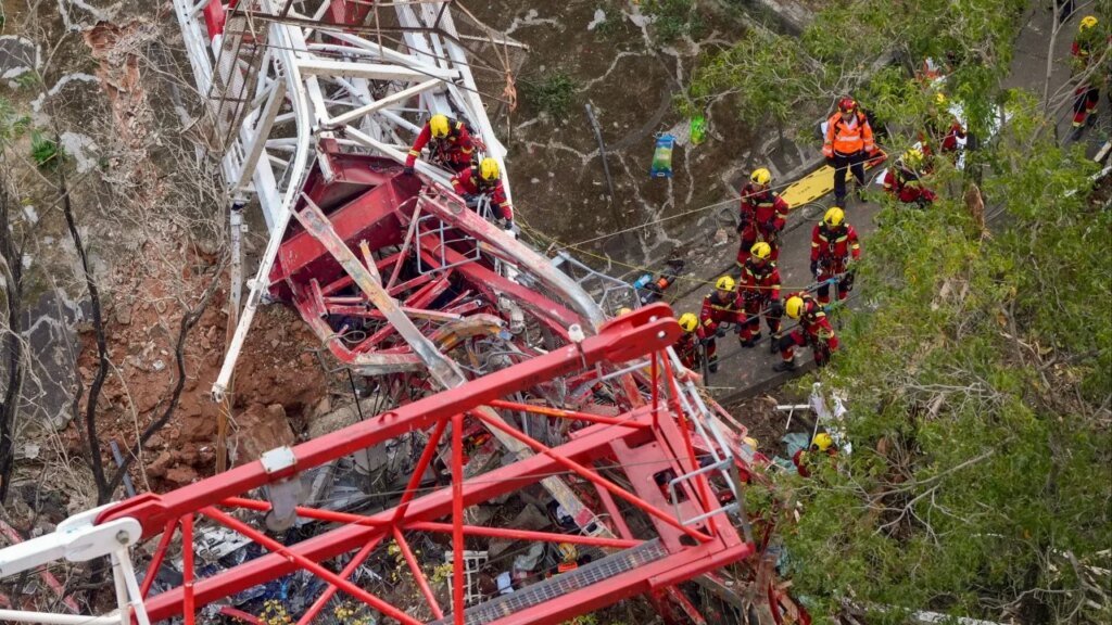 Operator killed as tower crane collapses at Hong Kong construction site