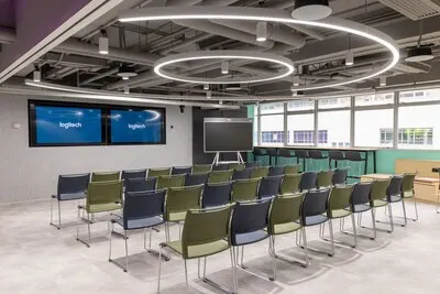 [Image 1] Logitech’s renovated Hong Kong office integrates smart technology and green office concepts, practicing the "Simple, Smart, Sustainable" vision.