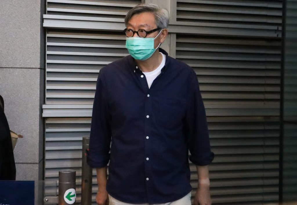 Fung Wai-kong leaves the force’s headquarters in Wan Chai in June 2021. Photo: Handout