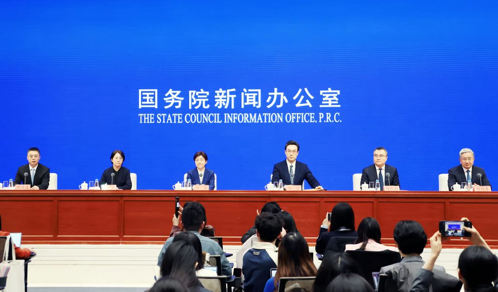 China’s State Council Information Office holds a press briefing on the draft outline of the 15th five-year plan (2026-2030) in Beijing on March 7. The plan is set to be finalised at the “two sessions”. Photo: Xinhua
