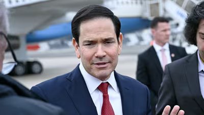Rubio said that the United States was open to shifting assistance to Ukraine after the United States and Israel attacked Iran. (AP)
