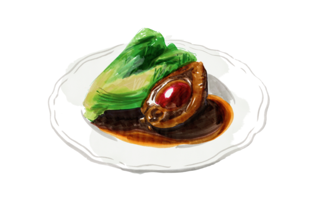 illustration of braised abalone